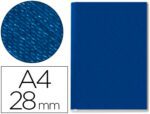 Capa de Encadernação Channel rígida. Cor azul, lombada 28 mm. capacidade 2 com 80 folhas.