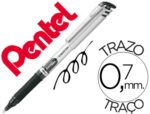 Roller Pentel Bl17 Energel, ponta metal 0,7 mm. Cor preto.