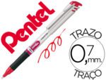 Roller Pentel Bl17 Energel, ponta metal 0,7 mm. Cor vermelho.