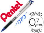 Roller Pentel Bl17 Energel, ponta metal 0,7 mm. Cor azul.