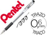 Roller Pentel K116, gel grip. Cor preto.