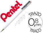 Roller Pentel K118. Cor branco.