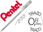Roller Pentel K118. Cor prata.
