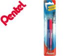 Lapiseira Pentel Ax105. Blister 2 unidades, cores azul e vermelho.
