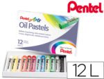 Pastel de Óleo Pentel Arts com 12 cores.