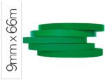 Fita Adesiva Q-Connect, medida 66M X 9mm., cor verde para fechar sacos.