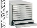 Bloco Classificador 8409C. Com 9 gavetas. Cor cinza. Formato 356X316X303 mm.