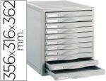 Bloco Classificador 8211C. Com 11 gavetas. Cor cinza. Formato 356X316X362 mm.