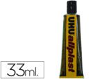 Cola Transparente Uhu allplast. Tubo com 33 ml.