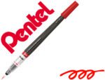 Pincel Com Tinta A Base De Água Pentel Gfl Vermelho Ponta De Nylon Portátil Com Tampa Recarregavel