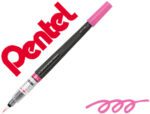 Pincel Com Tinta A Base De Água Pentel Gfl Rosa Ponta De Nylon Portátil Com Tampa Recarregavel