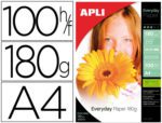 Papel Fotografico Apli Glossy Din A4 180 Gr Embalagem De 100 Folhas
