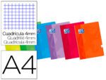 Caderno Escolar Oxford. Com 48 folhas. Formato A4, quadrículado de 4 mm. Papel de 90 G/M². Cores sortidas.