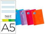 Caderno Escolar Oxford. Com 48 folhas. Formato A5, duas linhas pautado. Papel de 90 G/M². Cores sortidas.