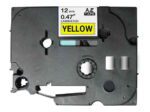 Fita Genérica p/ Rotuladora Brother TZe631 Preto/Amarelo