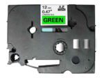 Fita Genérica p/ Rotuladora Brother TZe731 Preto/Verde