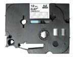 Fita Genérica p/ Rotuladora Brother TZe135 Branco/Transparen