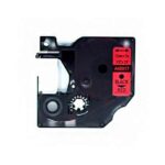 Fita Genérica p/ Rotuladora Dymo S0720570 Preto/Vermelho