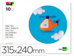 Bloco de Trabalhos Manuais Liderpapel feltro. Formato 210X297 mm. Com 10 folhas. Gramagem 180 grs. Cores sortidas.
