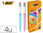 Esferográfica Bic quatro cores pastel, edição limitada.