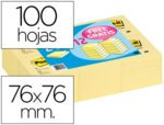Bloco de Notas Adesivas Tira e Põe Post-It. Formato 76X76mm. Pack Promocional 24+12,