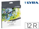 Marcador Lyra Aqua Brusf Duo. Caixa com 12 cores.