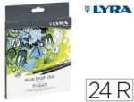 Marcador Lyra Aqua Brusf Duo. Caixa com 24 cores.