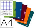 Caderno Escolar Liderpapel Scriptus. Com 48 folhas, formato A4, quadrículado de 6 mm. Papel 90 grs. com margem.
