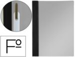 Bolsa Dossier Esselte Fastener em Pvc. Formato fólio, cor preto.