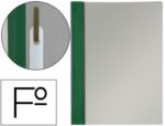 Bolsa Dossier Esselte Fastener em Pvc. Formato fólio, cor verde.