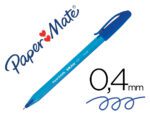 Esferográfica Paper Mate Inkjoy 100, ponta média traço 1 mm., cor azul.