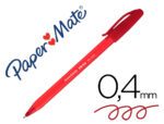 Esferográfica Paper Mate Inkjoy 100, ponta média traço 1 mm., cor vermelho.