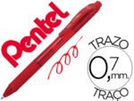 Roller Pentel Energel Bl107, 0,7mm. Cor vermelho.
