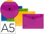Bolsa Porta Documentos Liderpapel com mola. Formato A5, 4 cores sortidas.