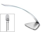 Candeeiro de Escritório Cep Ice Blue, em alumínio e aço, com luz Led.