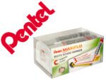 Apagador Magnético para quadro branco Pentel com 4 marcadores Maxiflo.