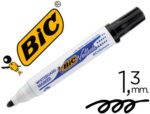 Marcador Bic Velleda para quadro branco, ponta redonda 1,3 mm., cor preto.