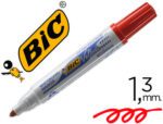 Marcador Bic Velleda para quadro branco, ponta redonda 1,3 mm., cor vermelho.