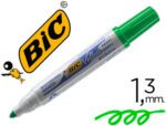 Marcador Bic Velleda para quadro branco, ponta redonda 1,3 mm., cor verde.