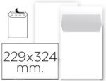 Envelope Liderpapel bolsa A4 C4, cor branco, formato 229X324 mm. Tira de silicone, pack de 25 unidades.