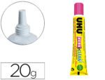 Cola Universal Uhu Flex+Clean, para trabalhos manuais. Tubo com 20 grs.