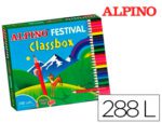Lápis de Cor Alpino Festival Classbox. Caixa com 288 unidades, 12 cores sortidas.