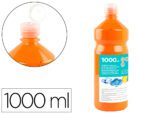 Guache Escolar Liderpapel 1000 ml., cor laranja.