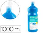 Guache Escolar Liderpapel 1000 ml., cor azul cyan.