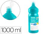 Guache Escolar Liderpapel 1000 ml., cor turquesa.
