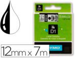 Fita Dymo, preto transparente, 12 mm. X 7 metros D1.