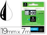 Fita Dymo, preto transparente, 19 mm. X 7 metros D1.