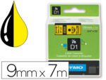 Fita Dymo, preto e amarelo, 9 mm. X 7 metros D1.
