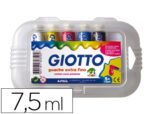 Guache Escolar Giotto, com 7,5 ml. Com 5 cores sortidas.