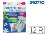 Marcador Giotto decor Textile para T-Shirts 12 cores.